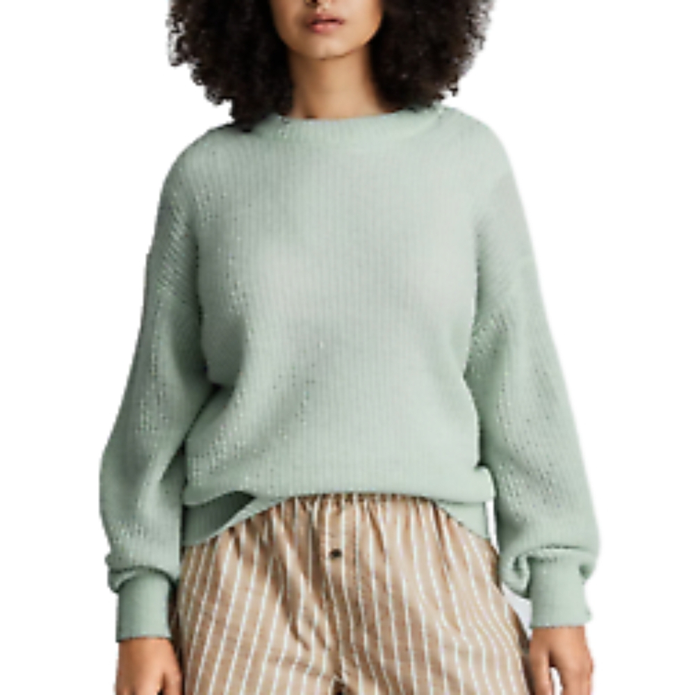 Everlane Cocoon Crew Alpaca Blend Sage Green Pullover Sweater Size L